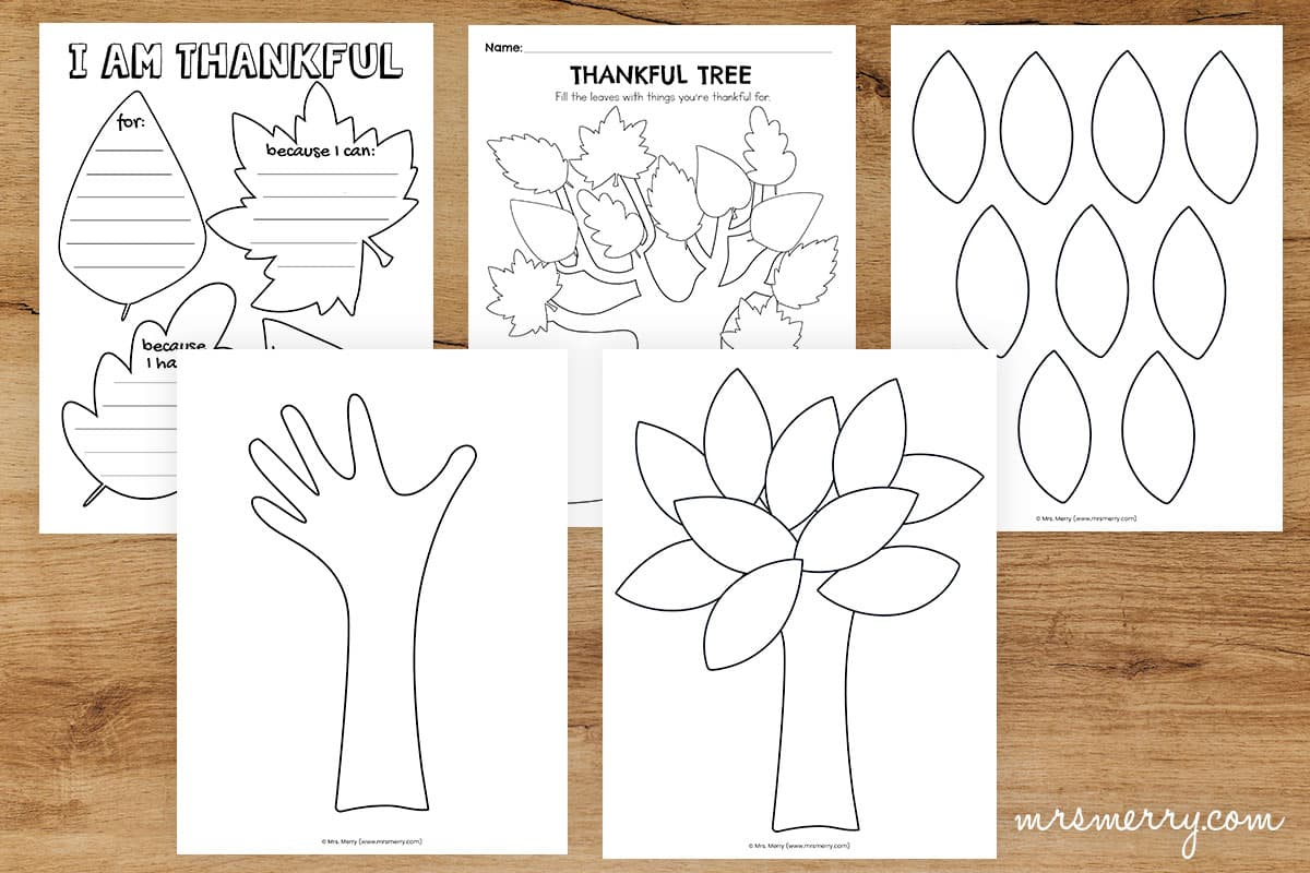 I Am Thankful Worksheet &amp;amp; Gratitude Tree Printables | Mrs. Merry intended for Free Printable Thankful Tree