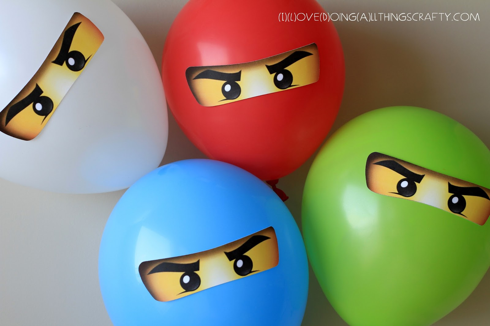 I Love Doing All Things Crafty: Ninjago Balloon Stickers - Free inside Free Ninjago Eyes Printable