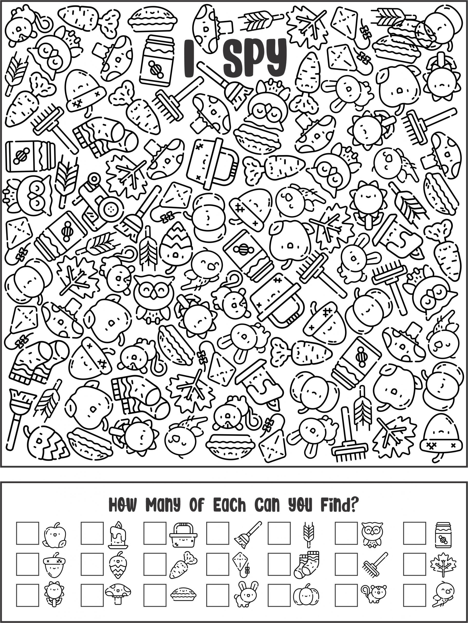 I Spy Activity Worksheet intended for Free Printable I Spy Worksheets