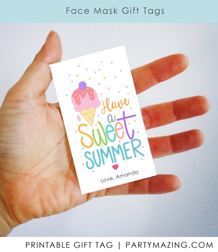 Ice Cream Sweet Summer Printable Gift Tag Template | E534 inside Have A Sweet Summer Free Printable Tag
