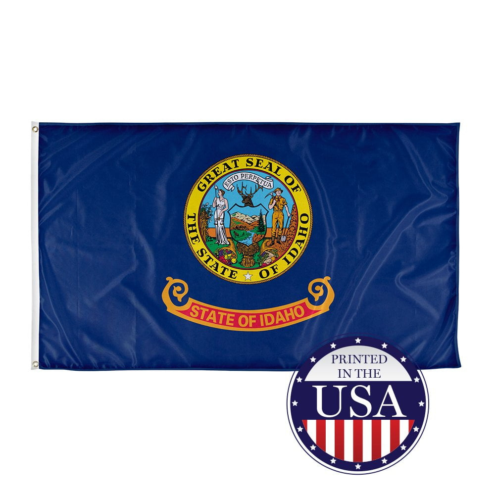 Idaho State Flag - 3Ft X 5Ft Knitted Polyester, State Flag Collection, Made In The Usa for Idaho State Flag Printable