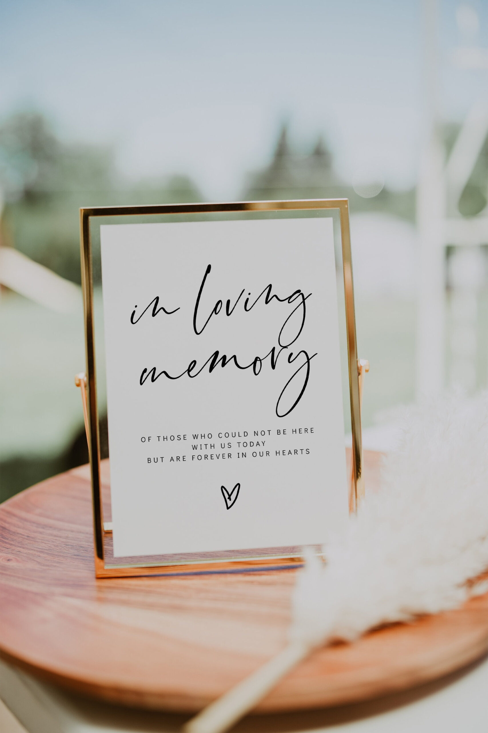 In Liebevoller Erinnerung Schild, Druckbare In Liebevoller for In Loving Memory Wedding Sign Printable