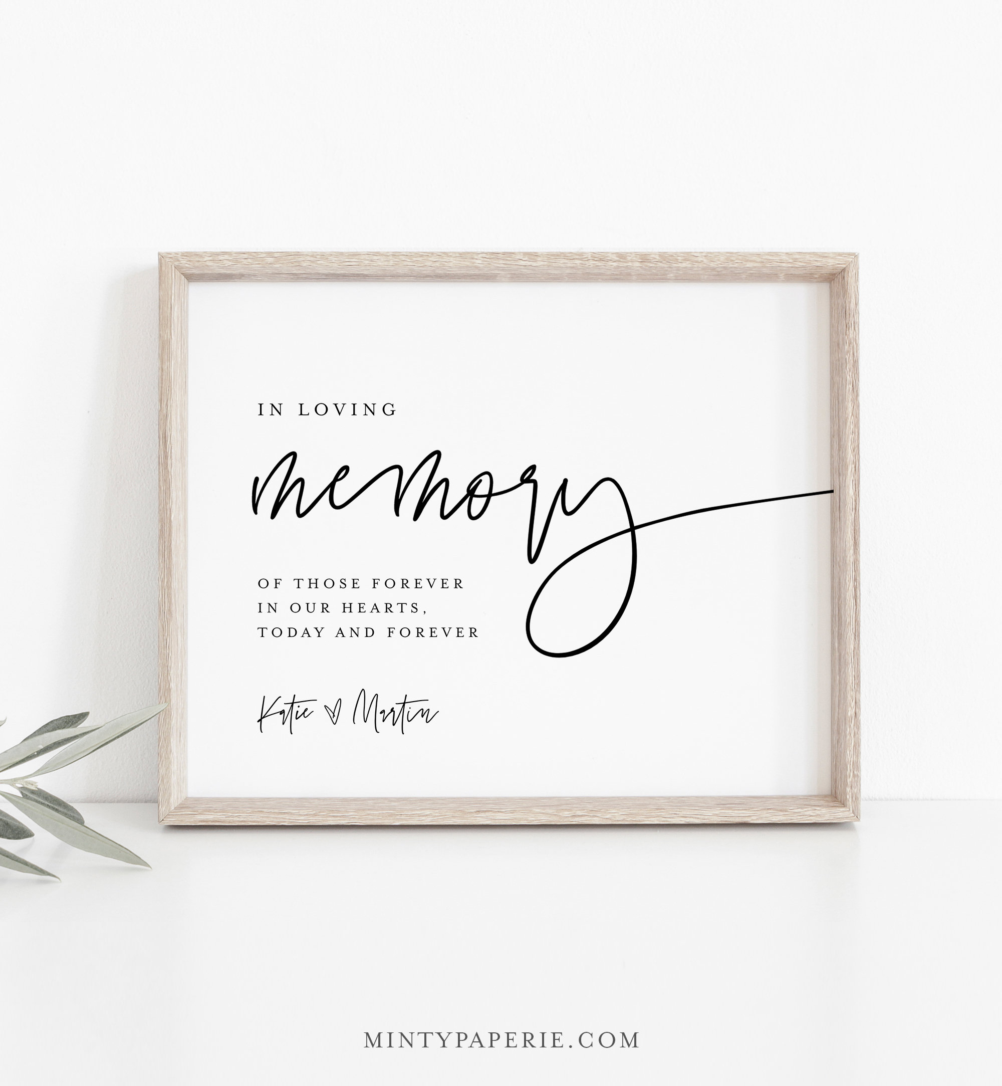 In Loving Memory Sign, Instant Download, Editable Text, Printable throughout In Loving Memory Wedding Sign Printable