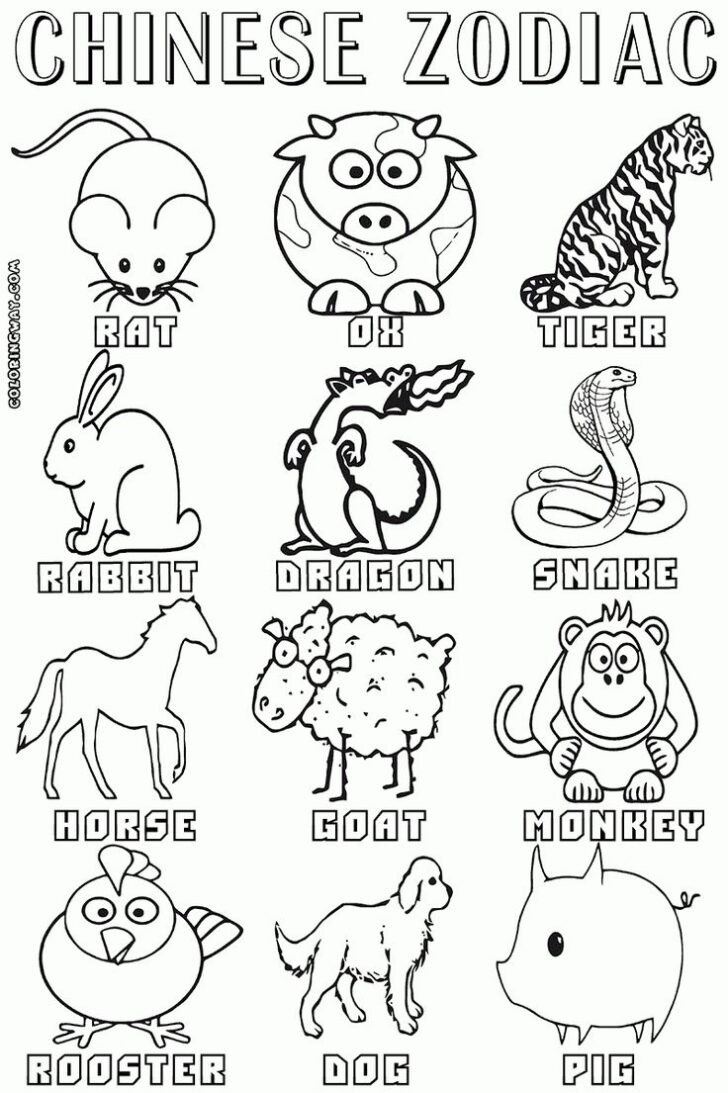 Free Printable Chinese Zodiac Placemat Printable