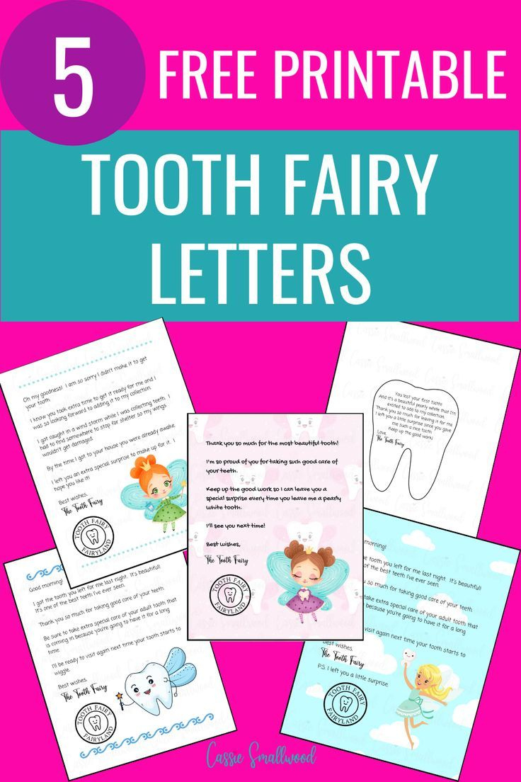 Insanely Cute Letters From The Tooth Fairy For Boys And Girls for Free Printable Mini Tooth Fairy Letter
