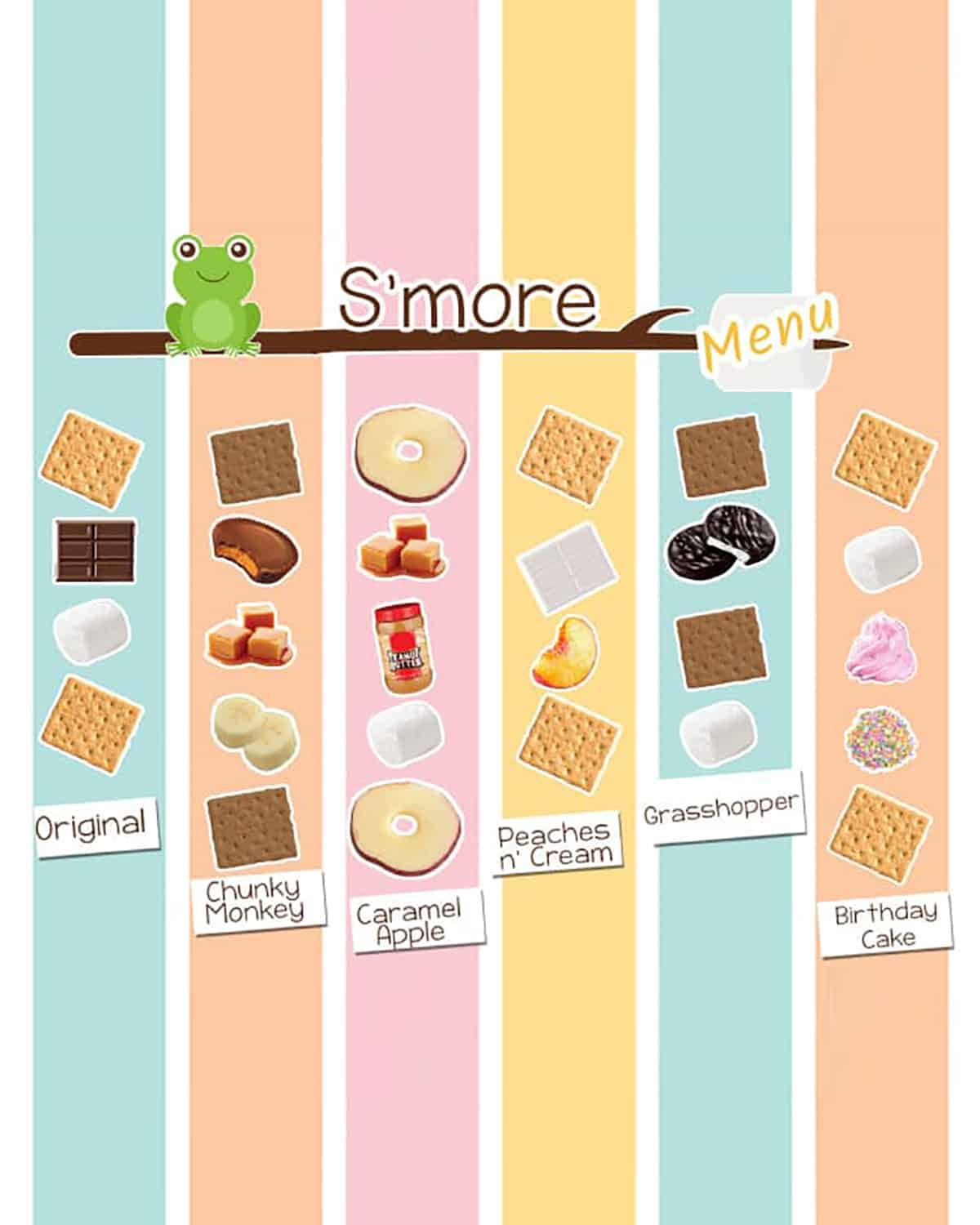 Interactive S&amp;#039;More Menu Free Printable - Popsicle Blog throughout Free Printable&amp;#039;S Mores Menu
