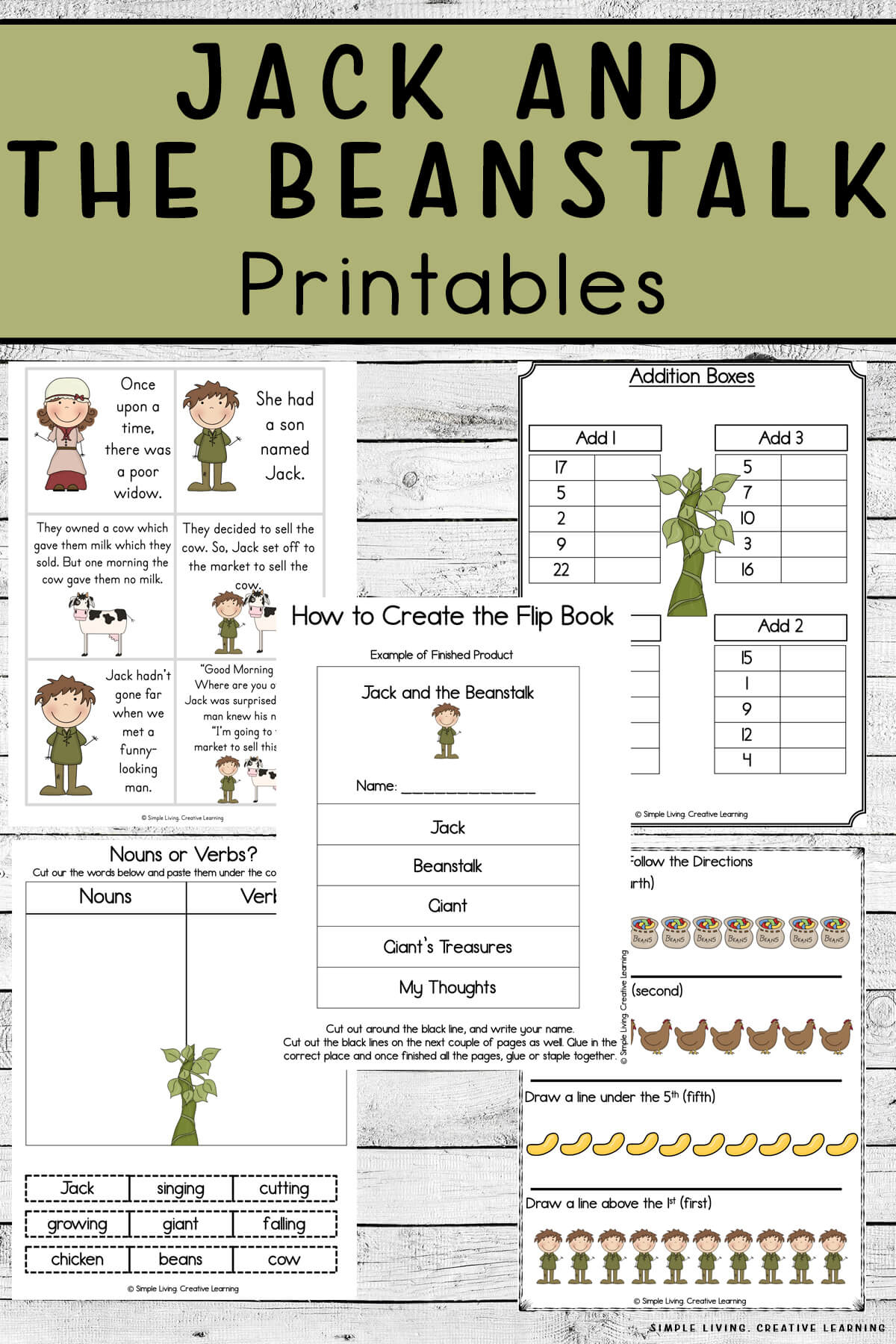Jack And The Beanstalk Printable Pack - Simple Living. Creative for Jack And The Beanstalk Printables