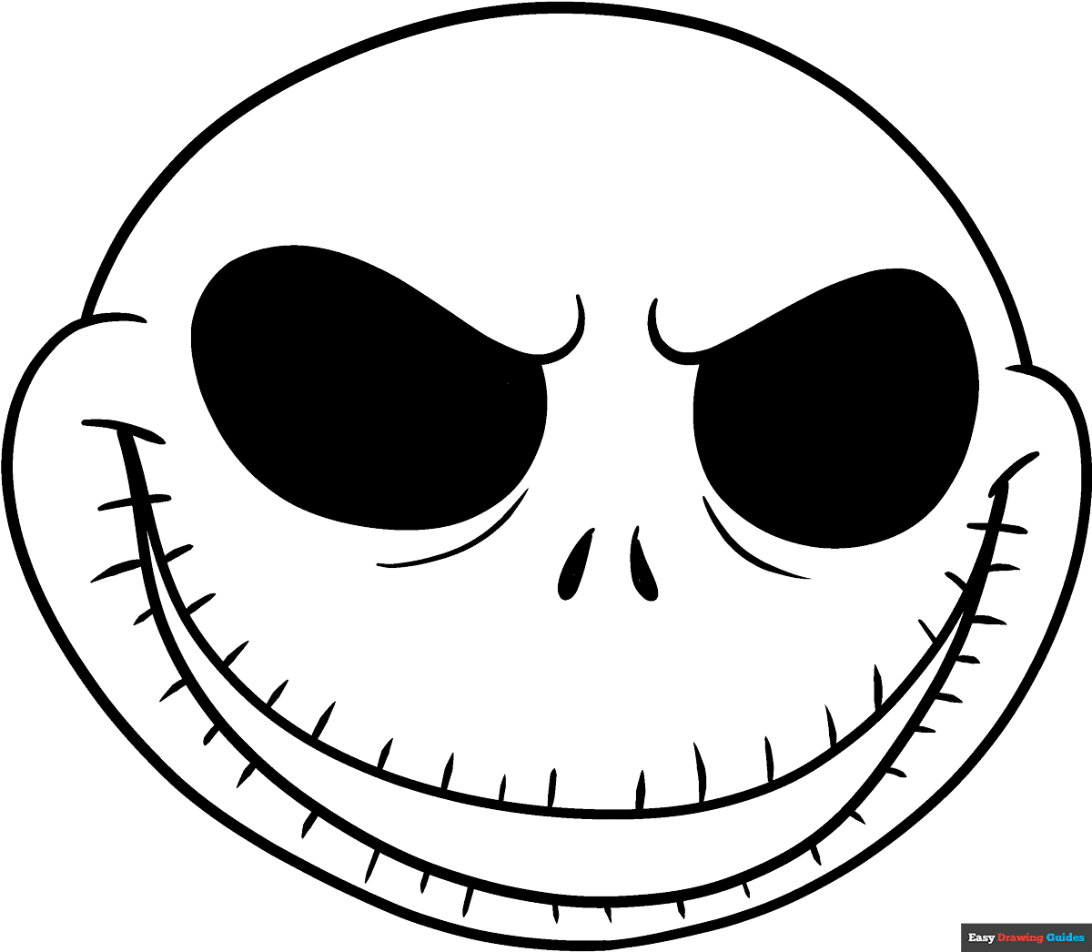 Jack Skellington Face Coloring Page | Easy Drawing Guides with regard to Jack Skellington Printable Face