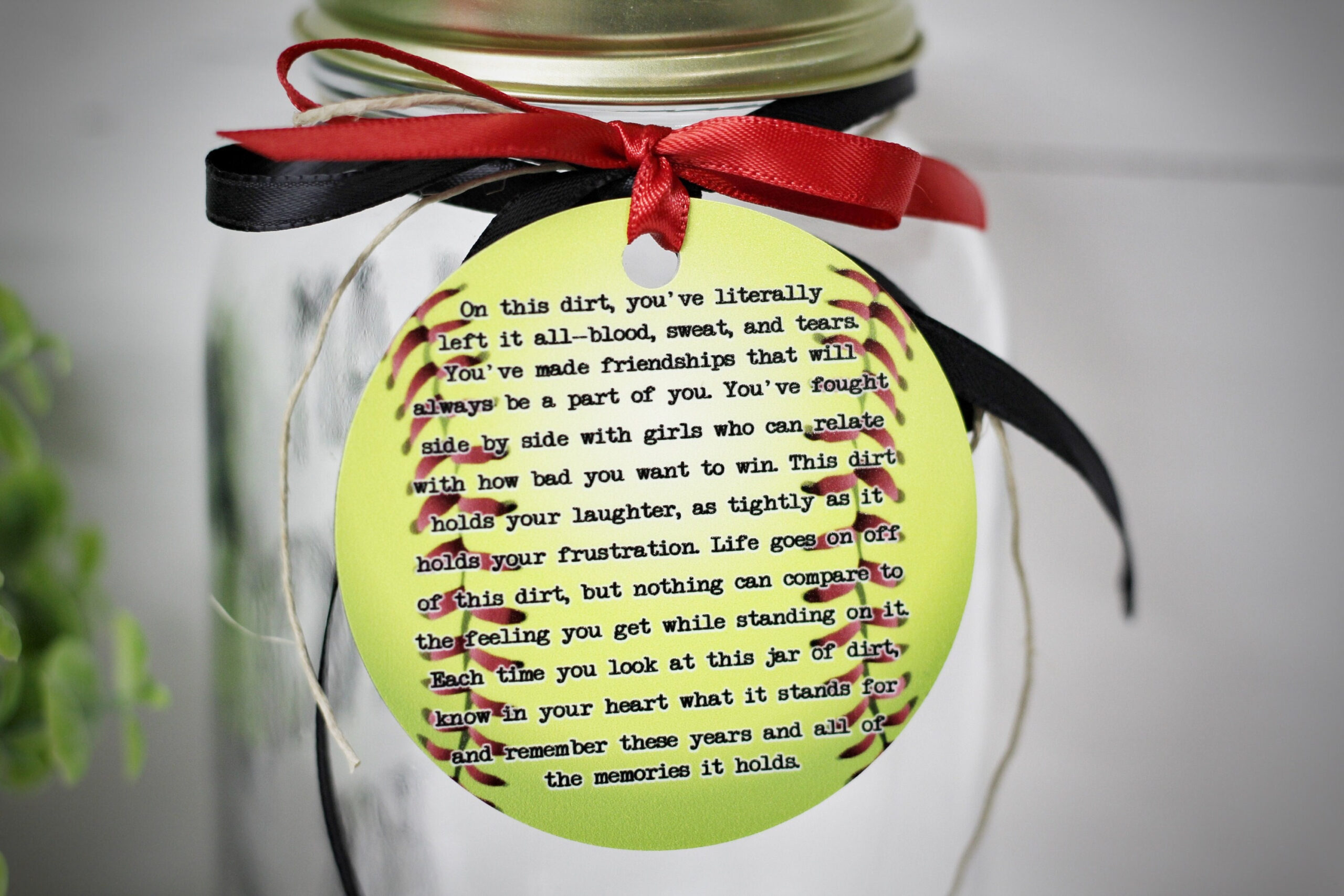 Jar Of Dirt Softball Girls Team Personalized Metal Tag with regard to Softball Dirt Poem Printable Free
