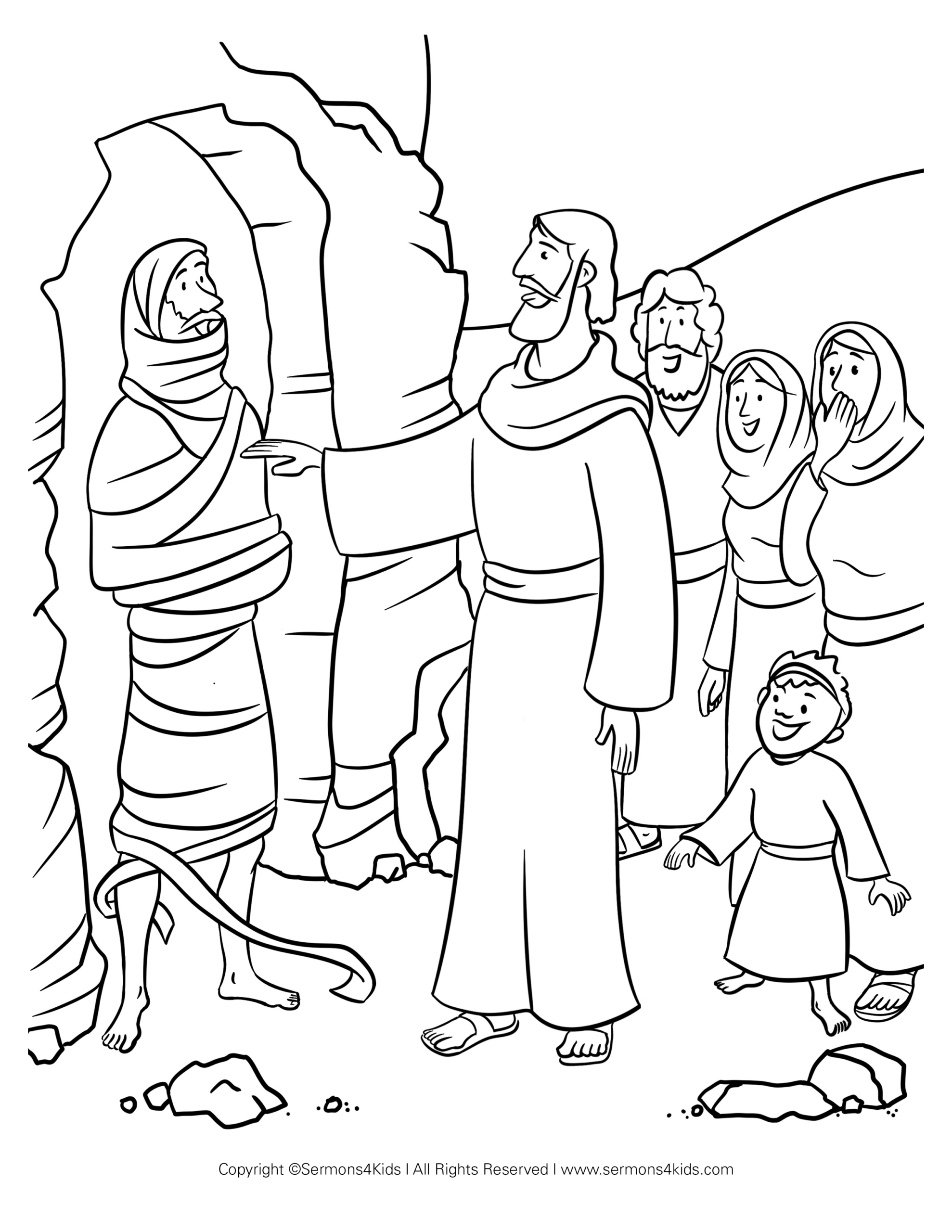 Jesus Raises Lazarus | Children&amp;#039;S Sermons From Sermons4Kids regarding Printable Jesus Raises Lazarus Activity Sheets