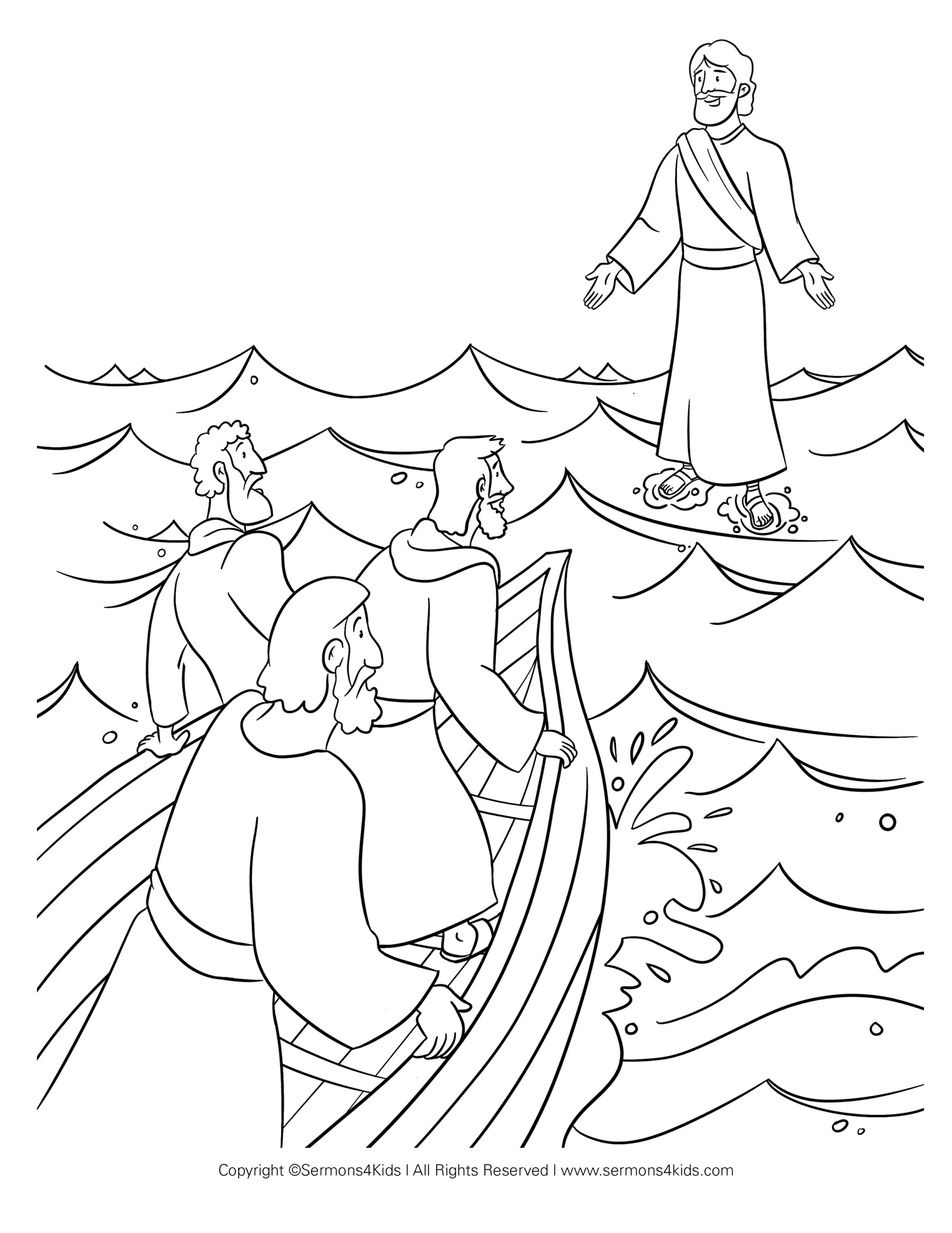 Jesus Walking On The Water | Children&amp;#039;S Sermons From Sermons4Kids inside Printable Jesus Walks on Water Activity