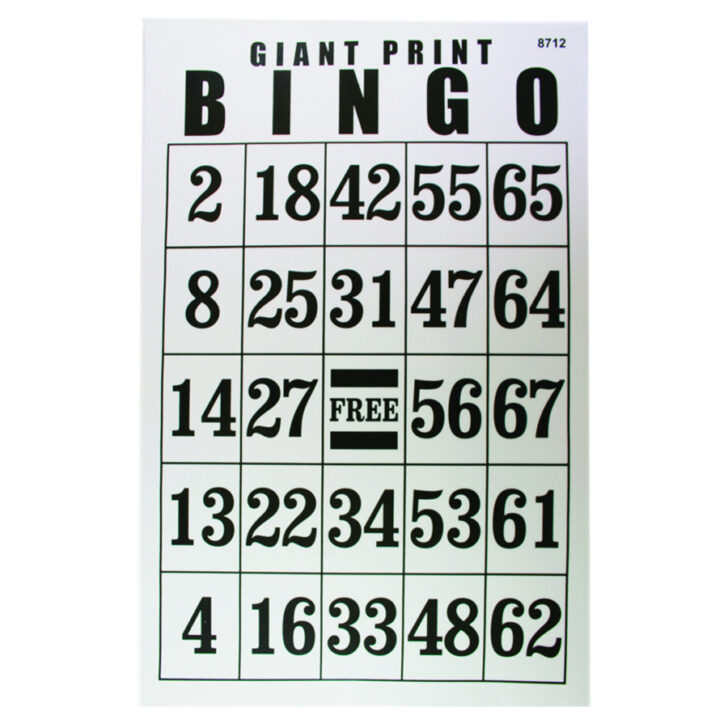 Large Print Bingo Cards