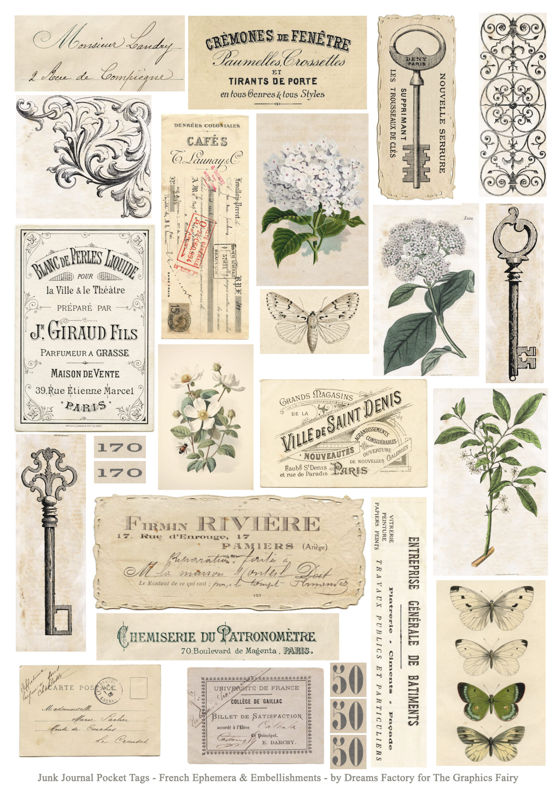 Junk Journal Pockets: (Free Printables!) - The Graphics Fairy intended for Junk Journal Free Printables