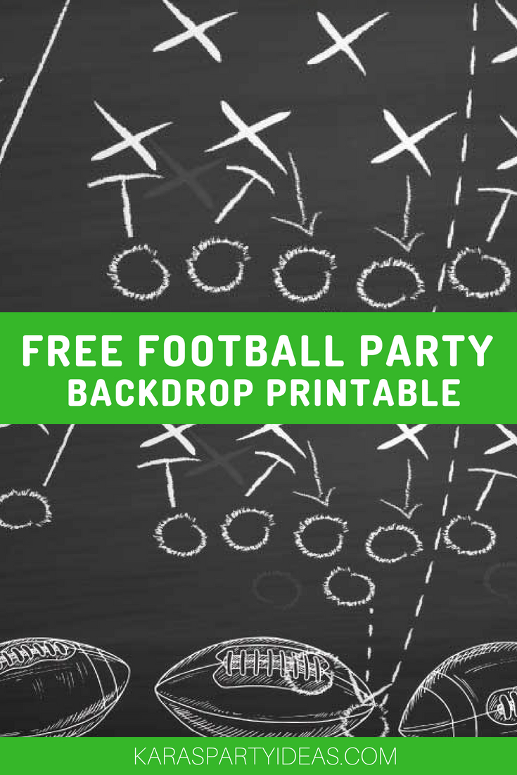 Kara&amp;#039;S Party Ideas Free Football Party Backdrop Printable | Kara&amp;#039;S within Football Party Free Printables