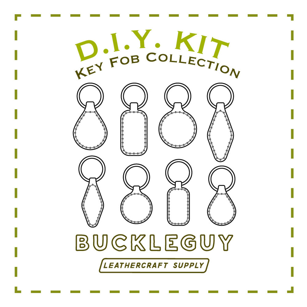 Key Fob Collection Leather Pattern, Pdf Template - Buckleguy within Free Printable Leather Templates