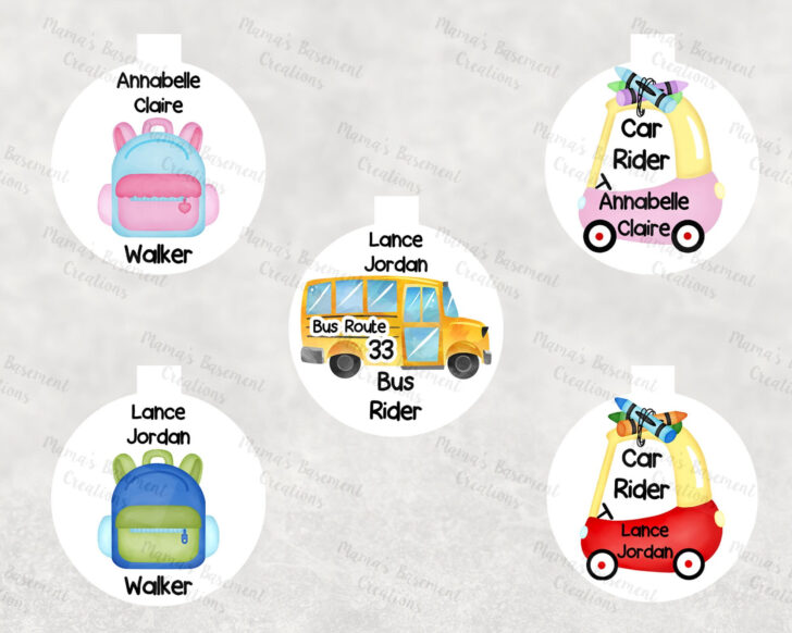 Printable Bus Tags For Backpacks