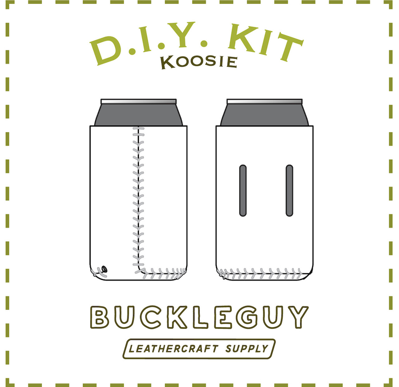 Koosie Leather Pattern, Pdf Template - Buckleguy inside Free Printable Leather Templates