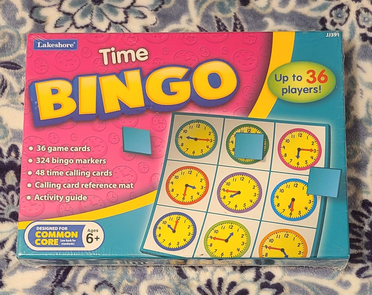 Lakeshore &amp;quot;Time Bingo (Common Core)&amp;quot; Learning Game #563759 New For in Educational Bingo Cards Time