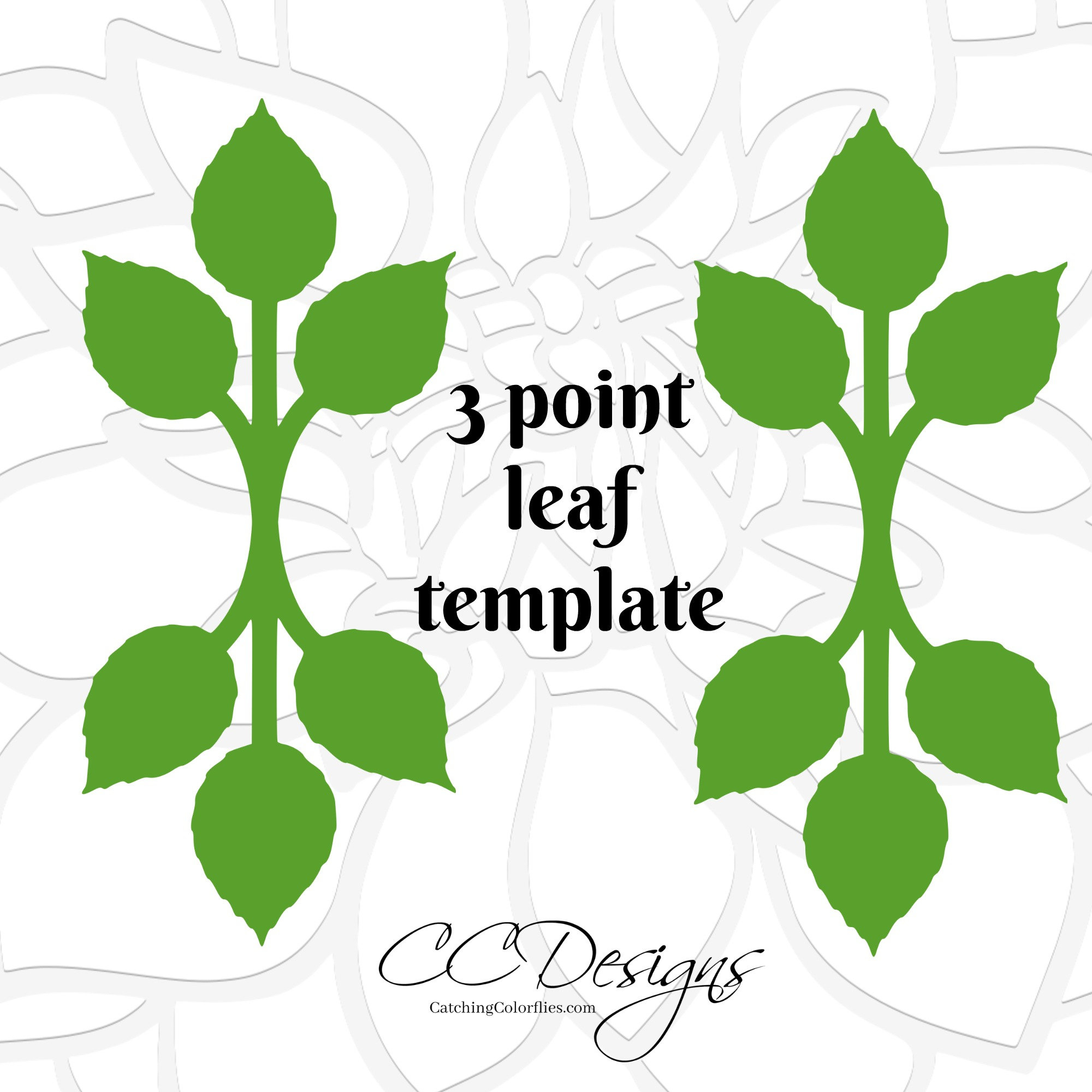 Leaf Template Svg Cut File, Paper Leaf Vine Flower Template for Flower Leaf Template Printable