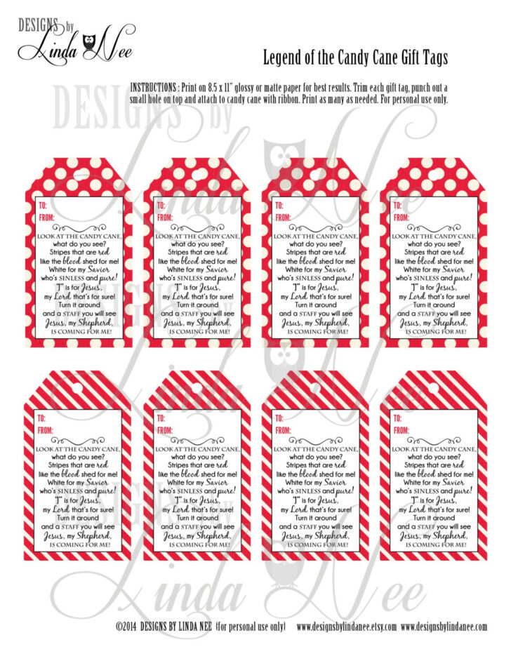 Legend Free Printable Legend of the Candy Cane Printable