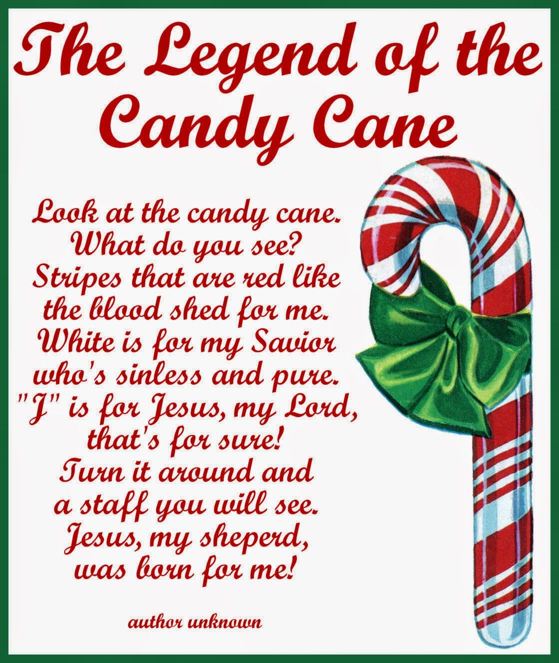 Legend Of The Candy Cane Story - 6 Free Pdf Printables | Printablee with Legend Free Printable Legend of the Candy Cane Printable