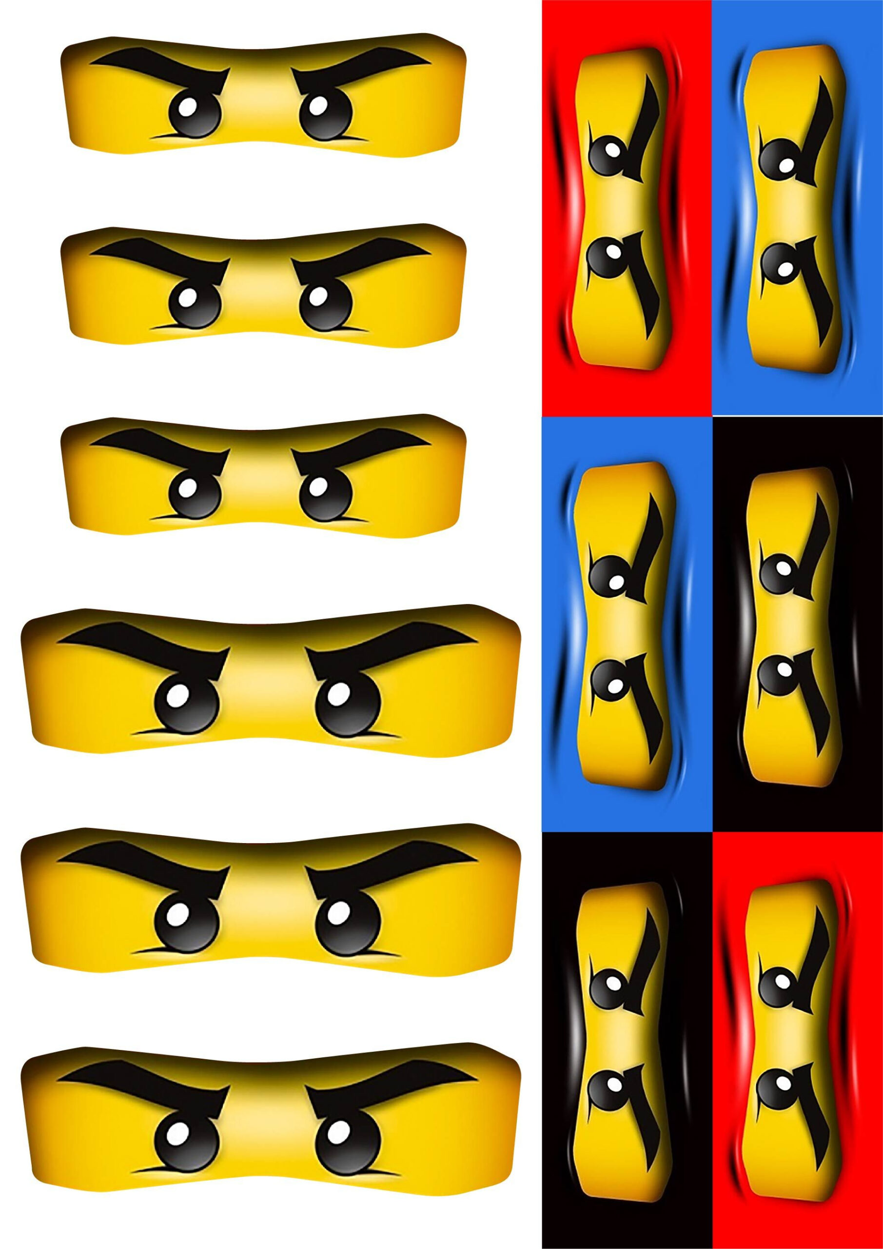 Lego Ninjago Party Favor Ideas - Rays Of Bliss with Free Ninjago Eyes Printable
