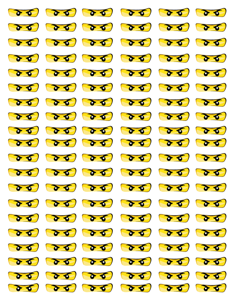 Lego Ninjago Theme Birthday Party intended for Free Printable Ninjago Eyes