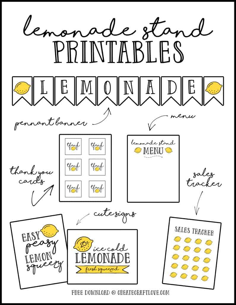 Lemonade Stand Printables | Kid&amp;#039;S Summer Boredom Buster - with Lemonade Stand Printables Free