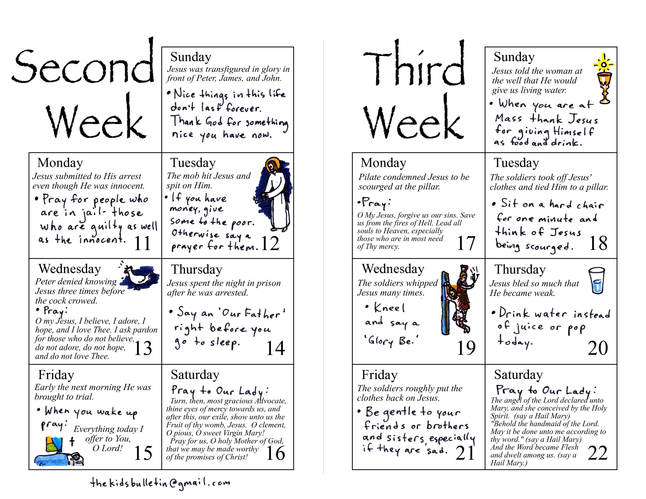 Lenten Calendar For Children – The Kids&amp;#039; Bulletin within Free Printable Lenten Activities