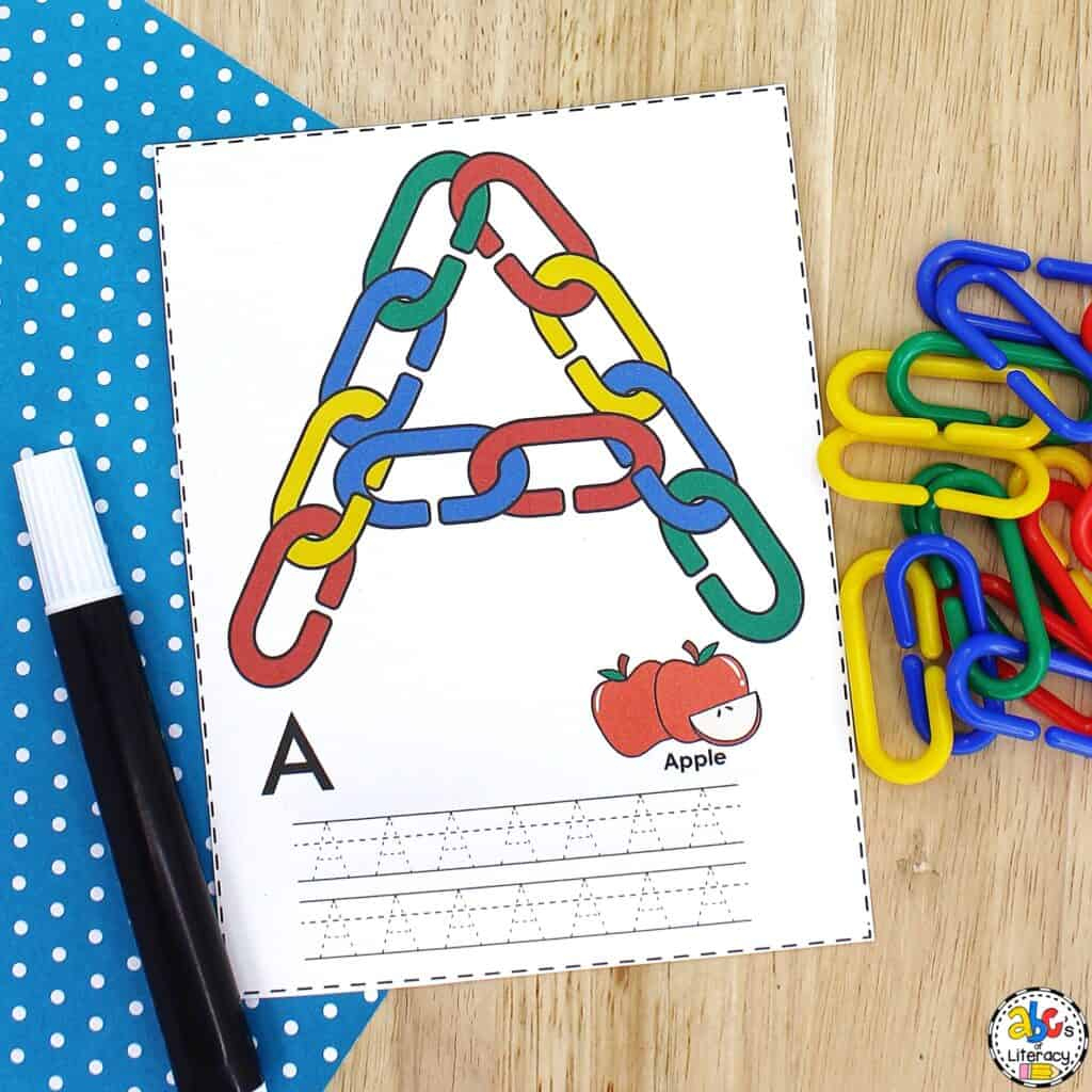 Link Capital Letter Mats for Free Letter Links Printables