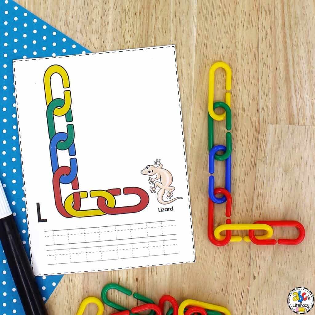 Link Capital Letter Mats within Free Letter Links Printables