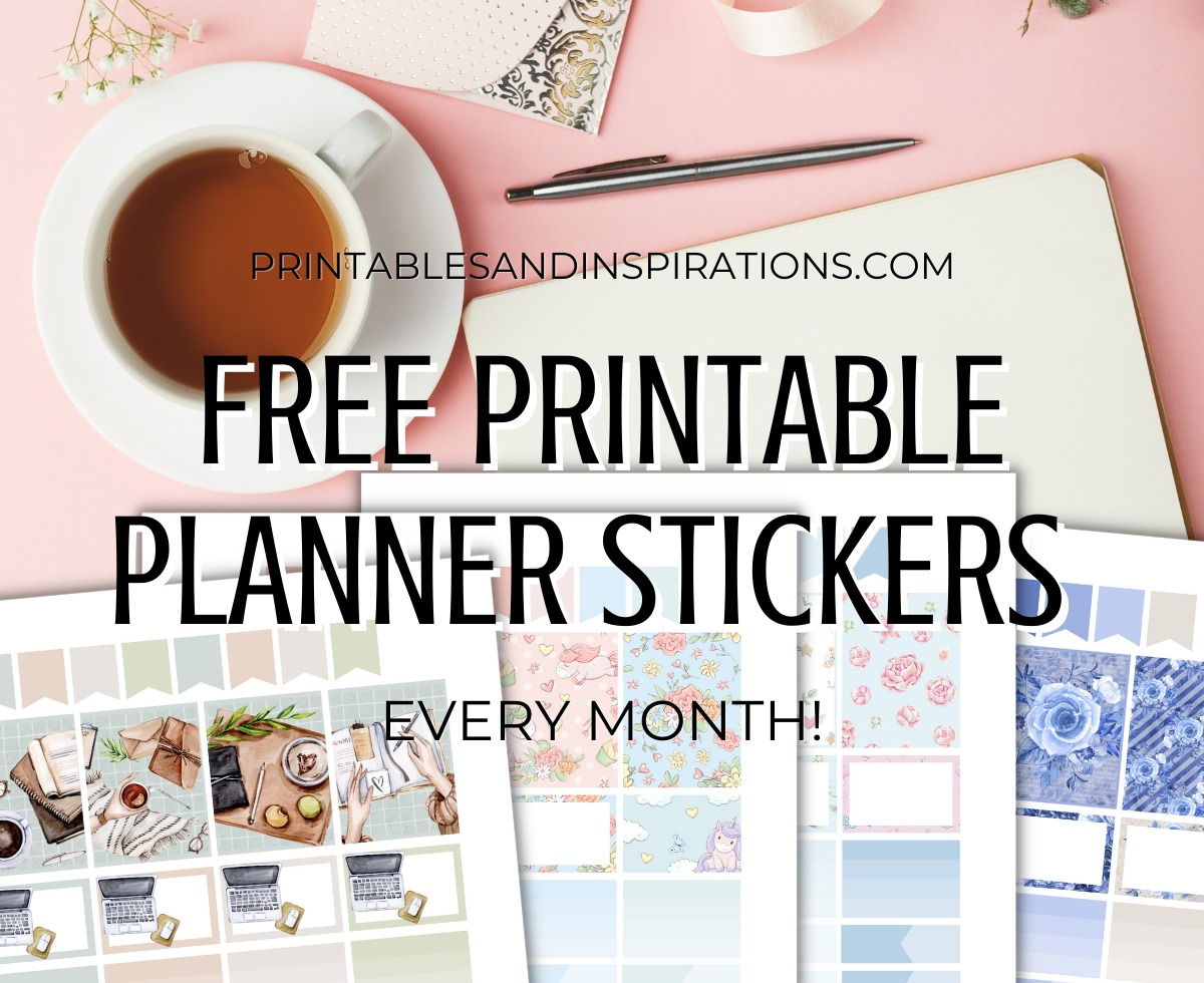 List Of Pretty Planner Stickers – Free Printable – Print And Cut pertaining to Free Printable Stickers For Planner
