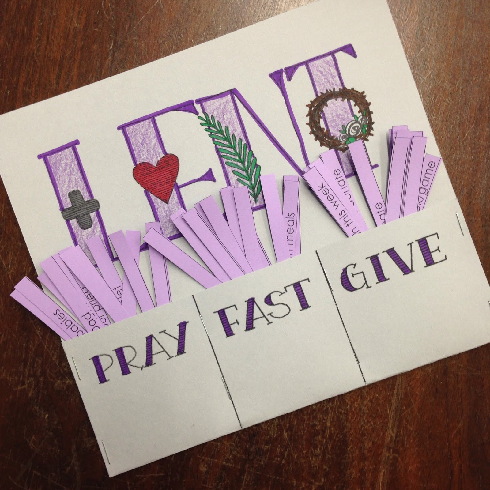 Look To Him And Be Radiant: Lent: Pray, Fast, Give Printable with Free Printable Lenten Activities