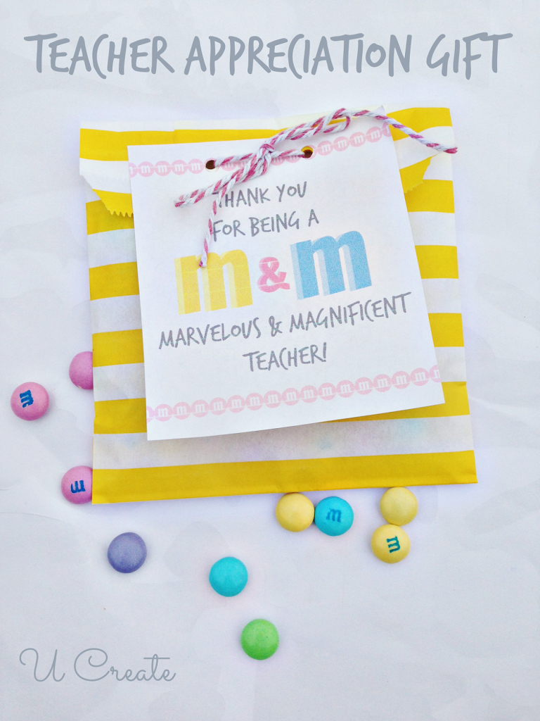 M &amp;amp; M Teacher Appreciation Printable - U Create within M M Teacher Appreciation Printable