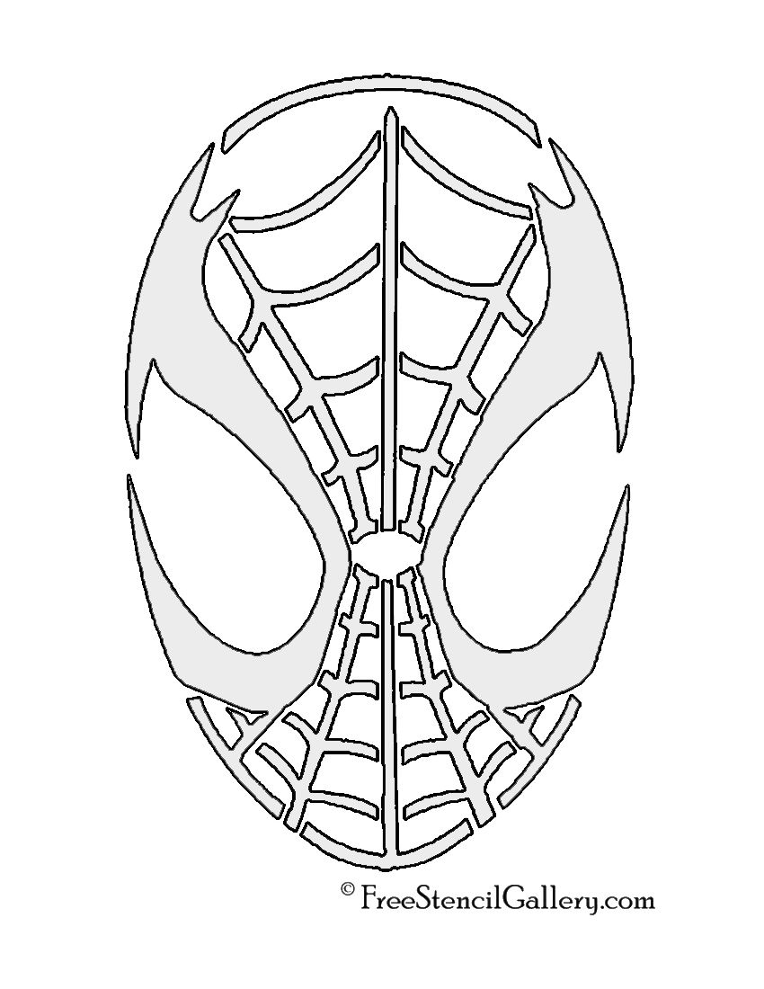 Marvel Pumpkin Carving Stencil Templates within Free Printable Spiderman Pumpkin Stencil