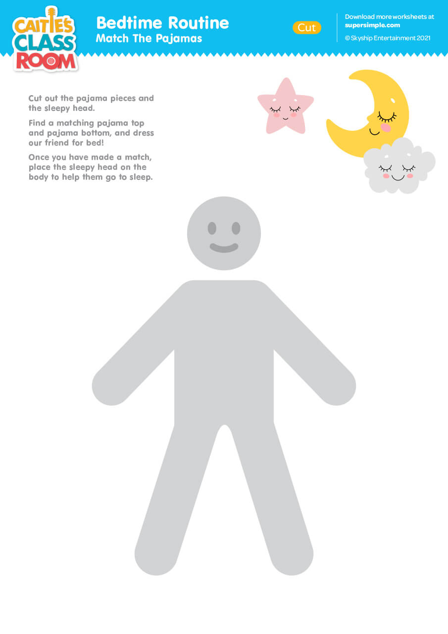 Match The Pajamas - Super Simple with regard to Pajama Day Printable Activities