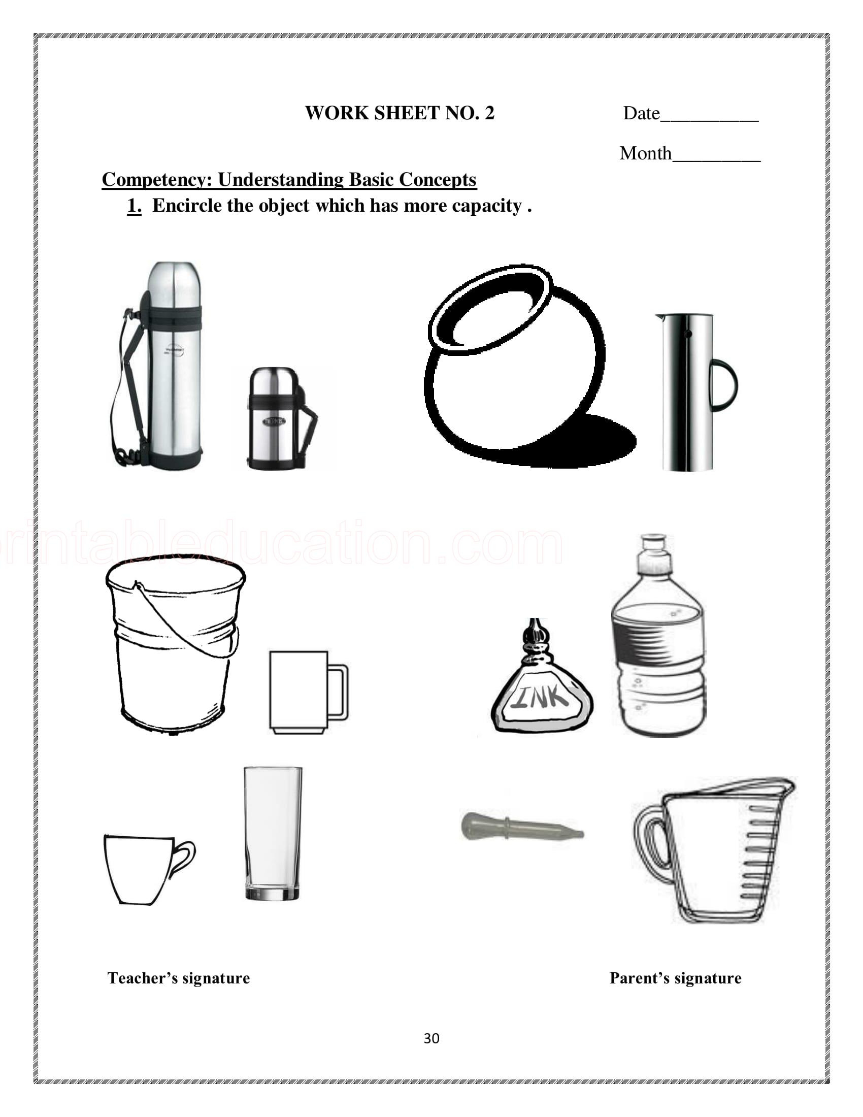 Measurement Worksheet &amp;amp; Games For Kids | Printableducation inside Capacity Worksheet Printable Free