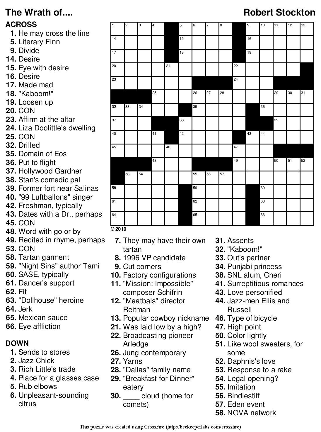 Medium Difficulty Printable Crossword Puzzles - Printable inside Medium Crossword Puzzles Printable
