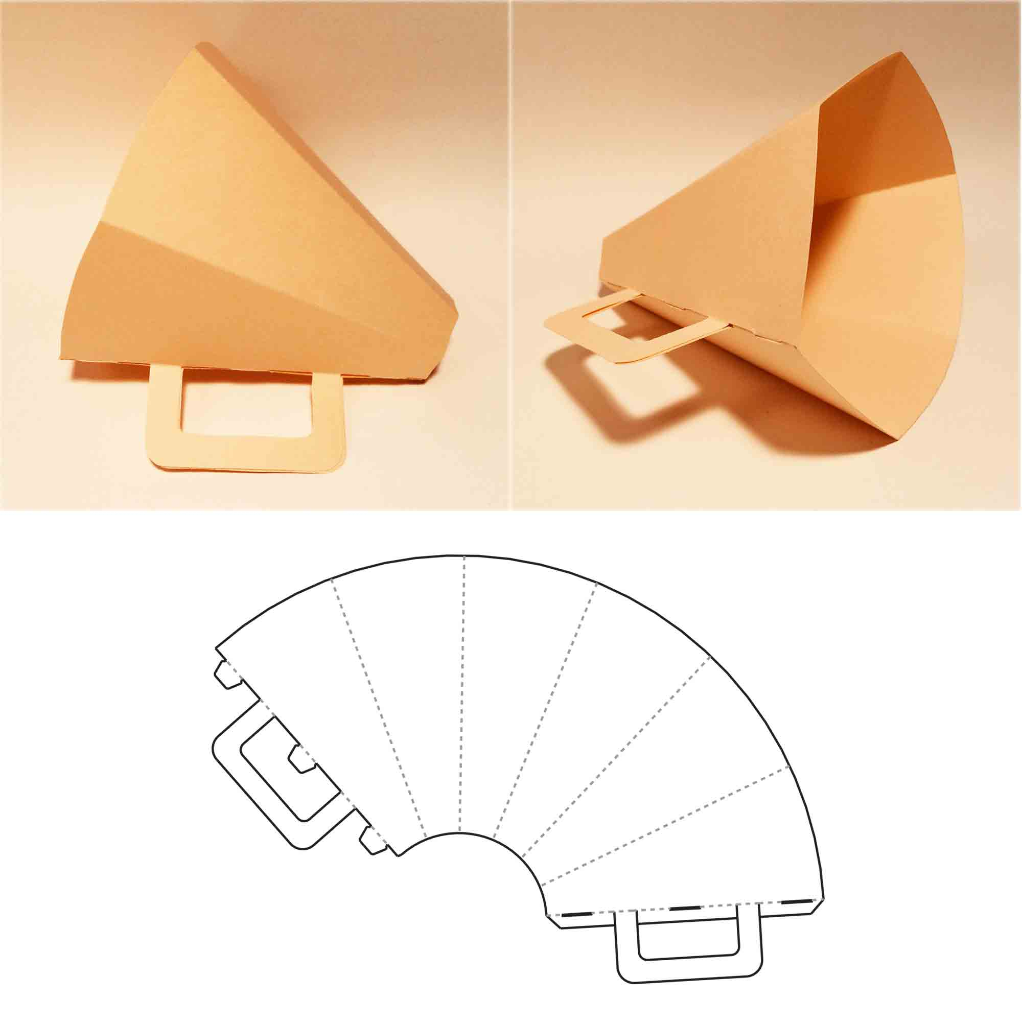 Megaphone Template, Bullhorn, Bull Horn, Speaking Tube, Svg, Dxf, Pdf, Cricut, Silhouette, 8.5X11, A4, A3 with Free Printable Paper Megaphone Template