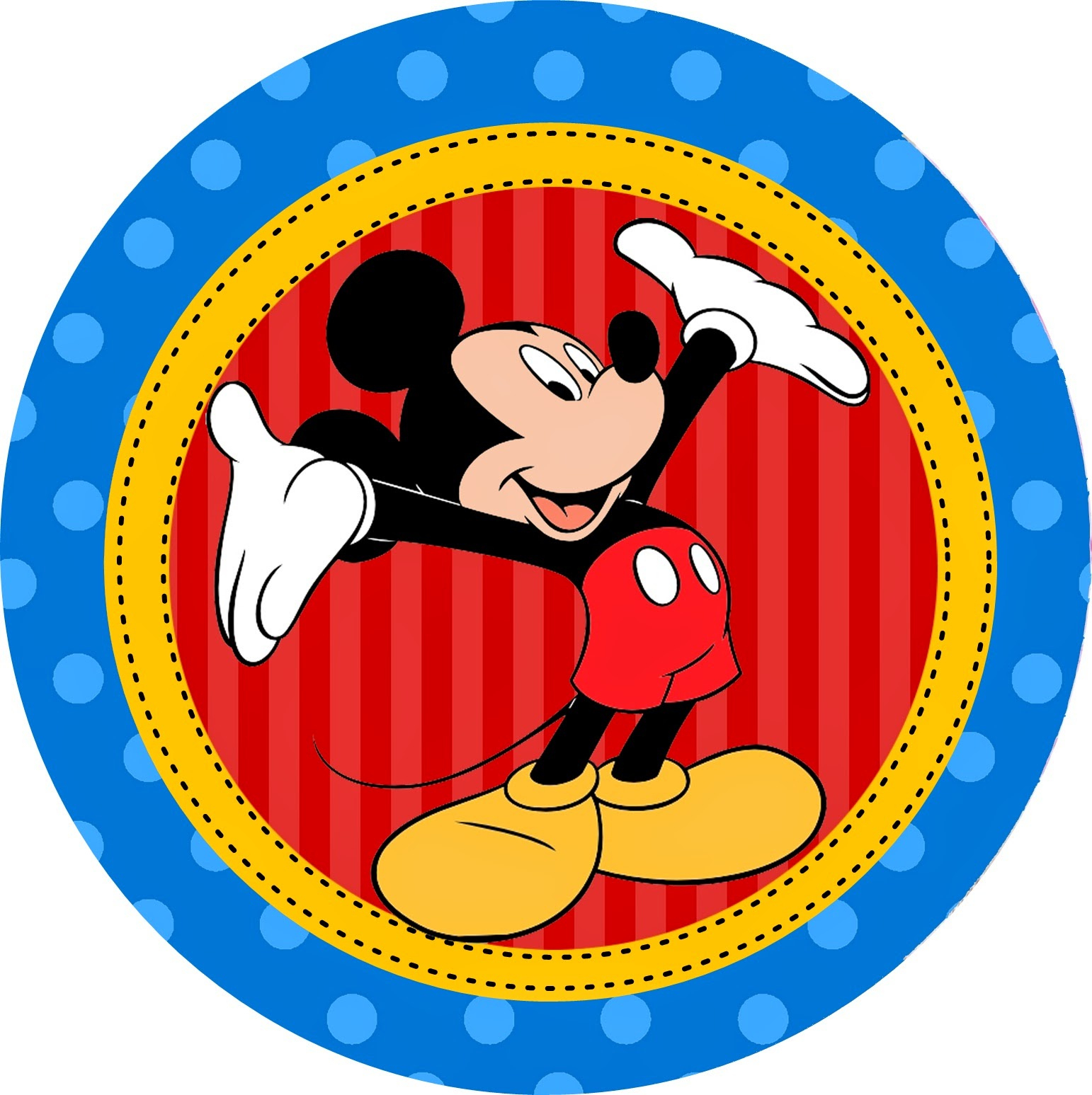 Mickey In Red And Blue: Free Printable Cupcake Wrapper And Toppers for Free Printable Mickey Mouse Cake Topper Printable