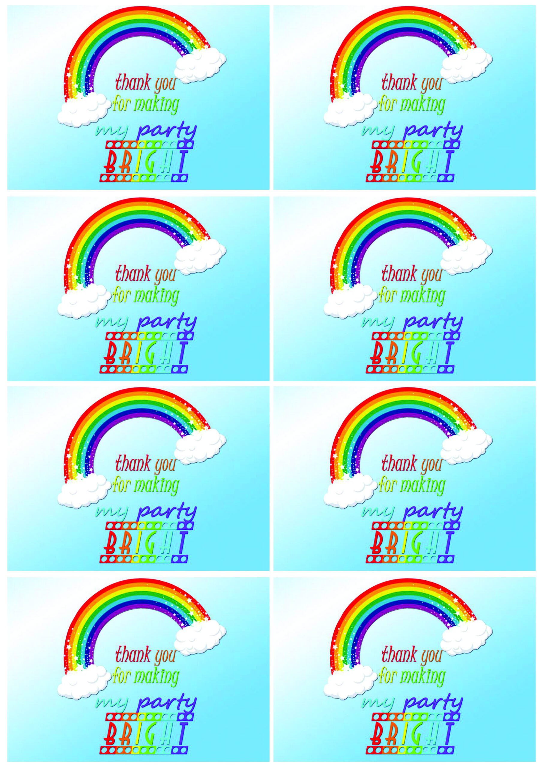 Mikayla&amp;#039;S “Magical Rainbow” Party {+Free Printables} ++ Please for Rainbow Party Free Printables