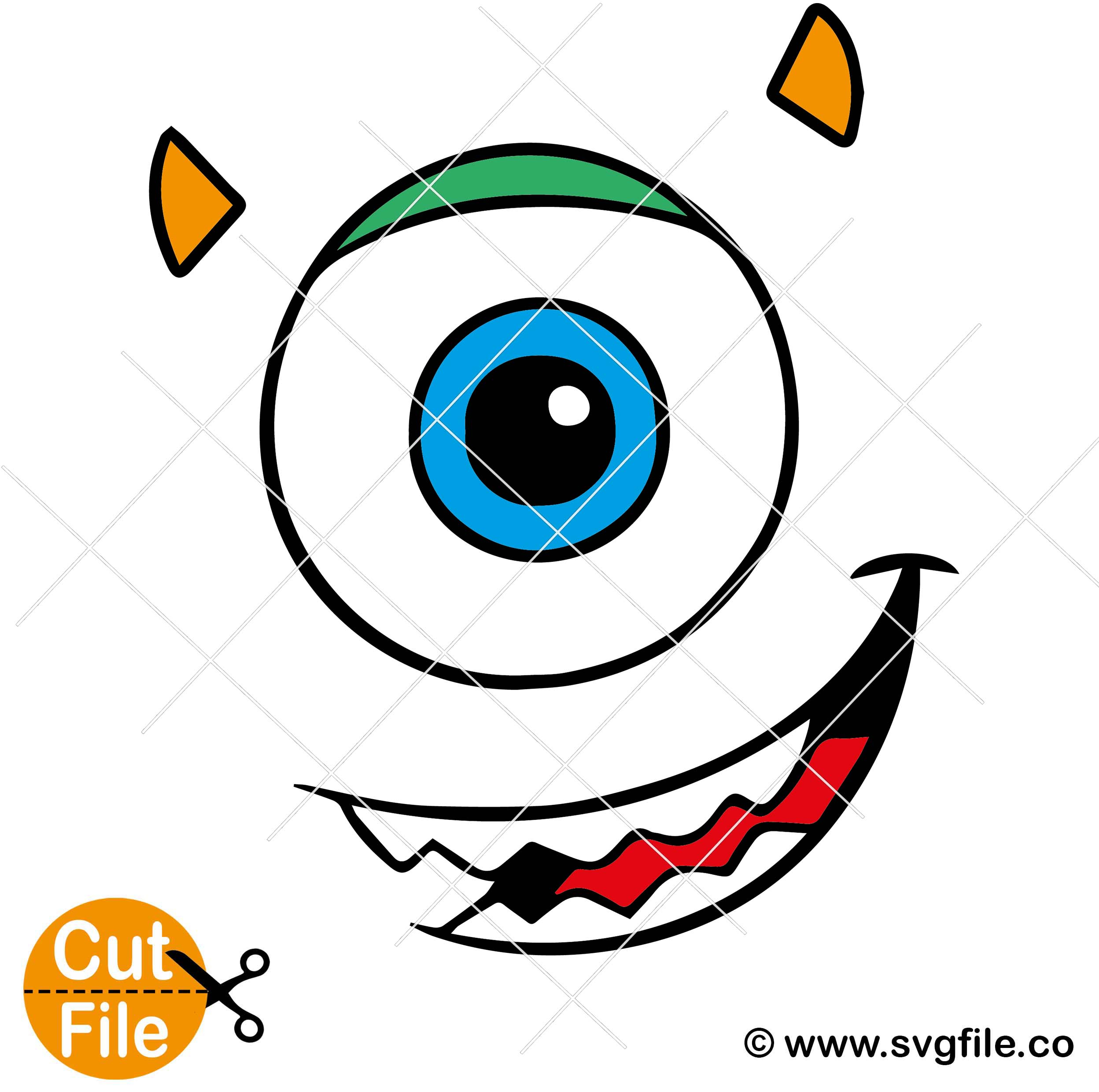 Mike Wazowski Svg - Svgfile.co ♥︎ © 2019-2025 intended for Mike Wazowski Mouth Printable