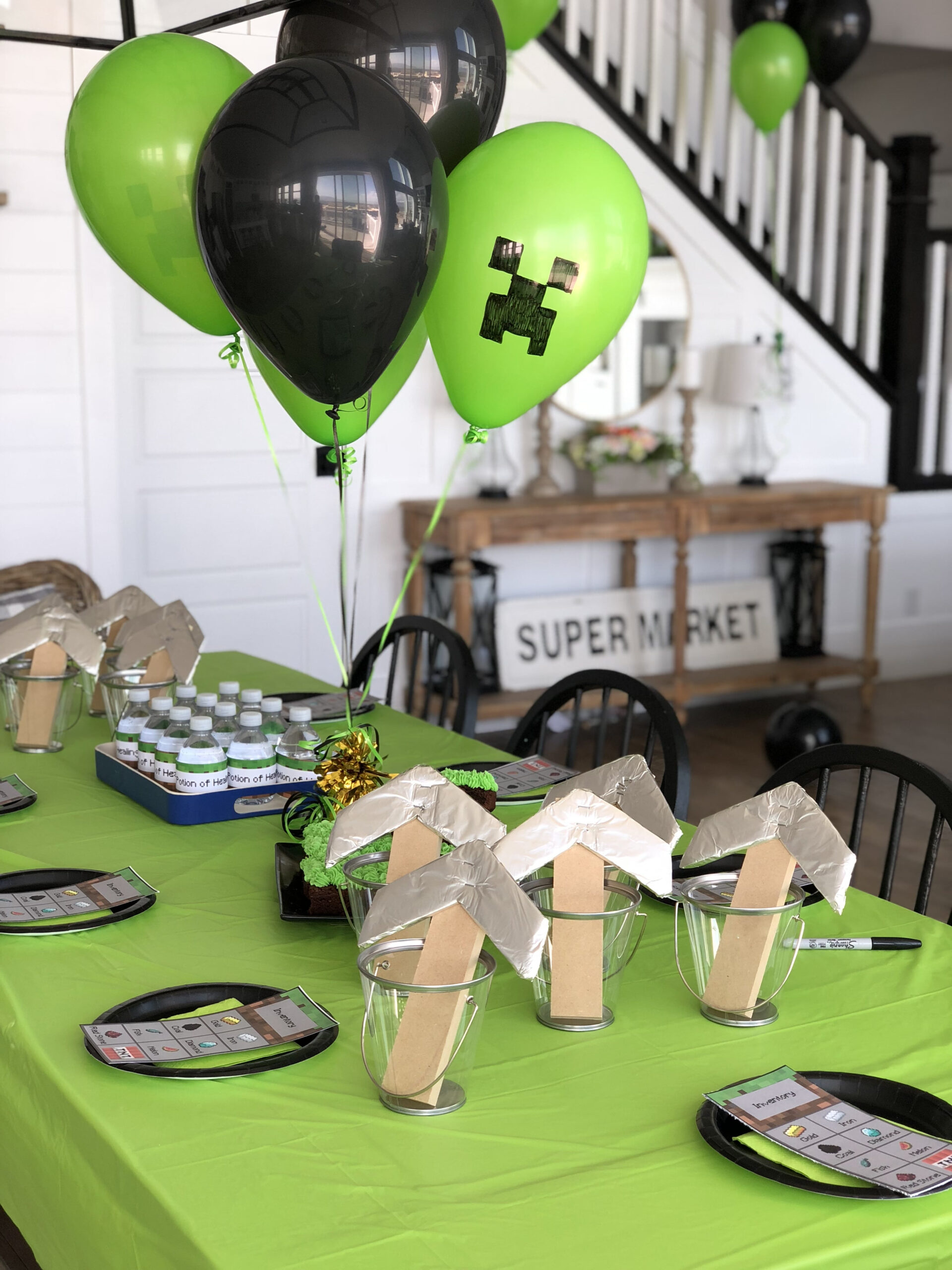 Minecraft Birthday Party With Free Printables - Honeybear Lane throughout Minecraft Birthday Free Printables