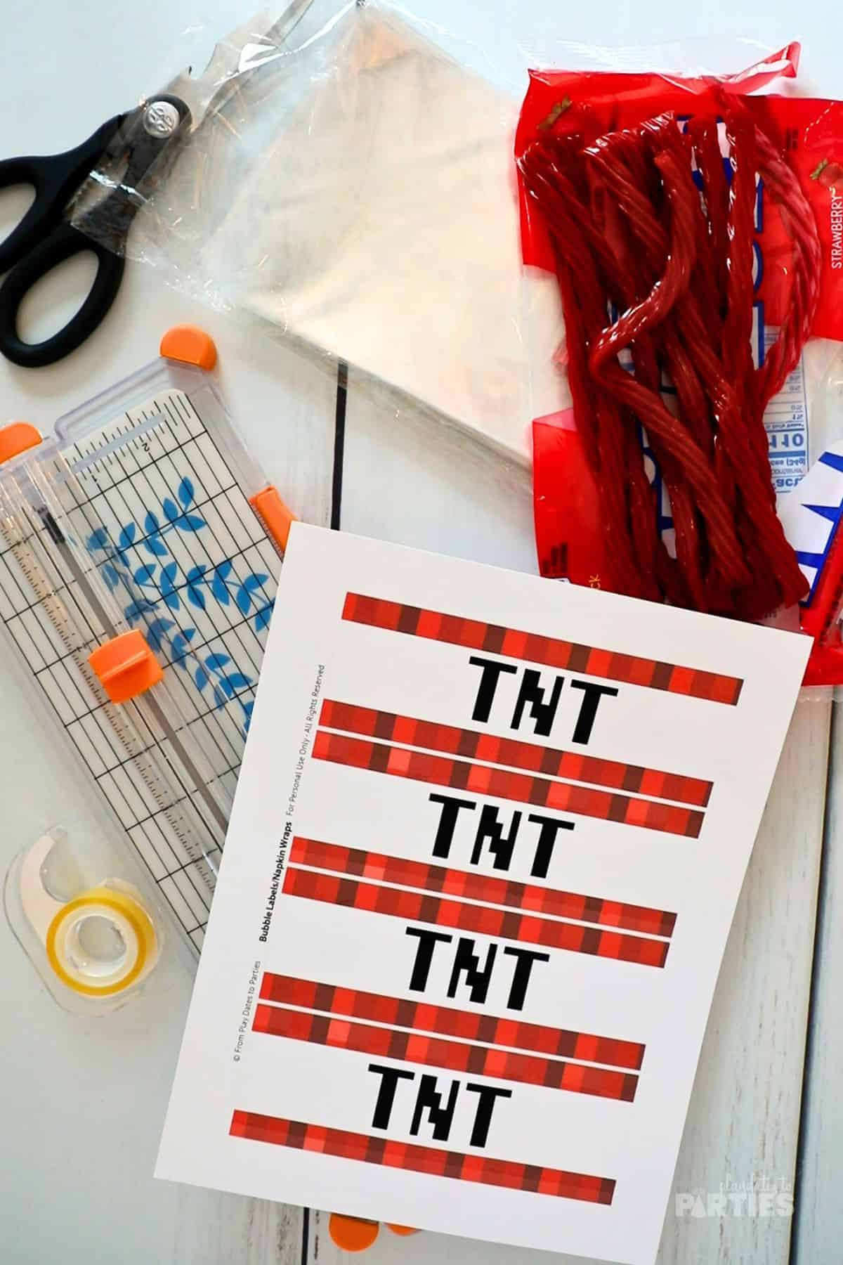 Minecraft Tnt Party Treats (Free Printable) intended for Minecraft Tnt Printable Label Free