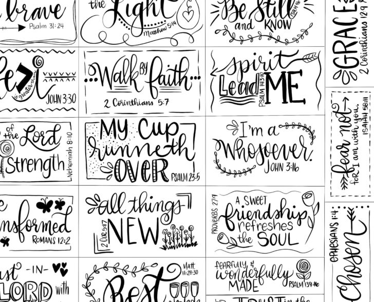 Printable Scripture Printable Bible Verses Black and White