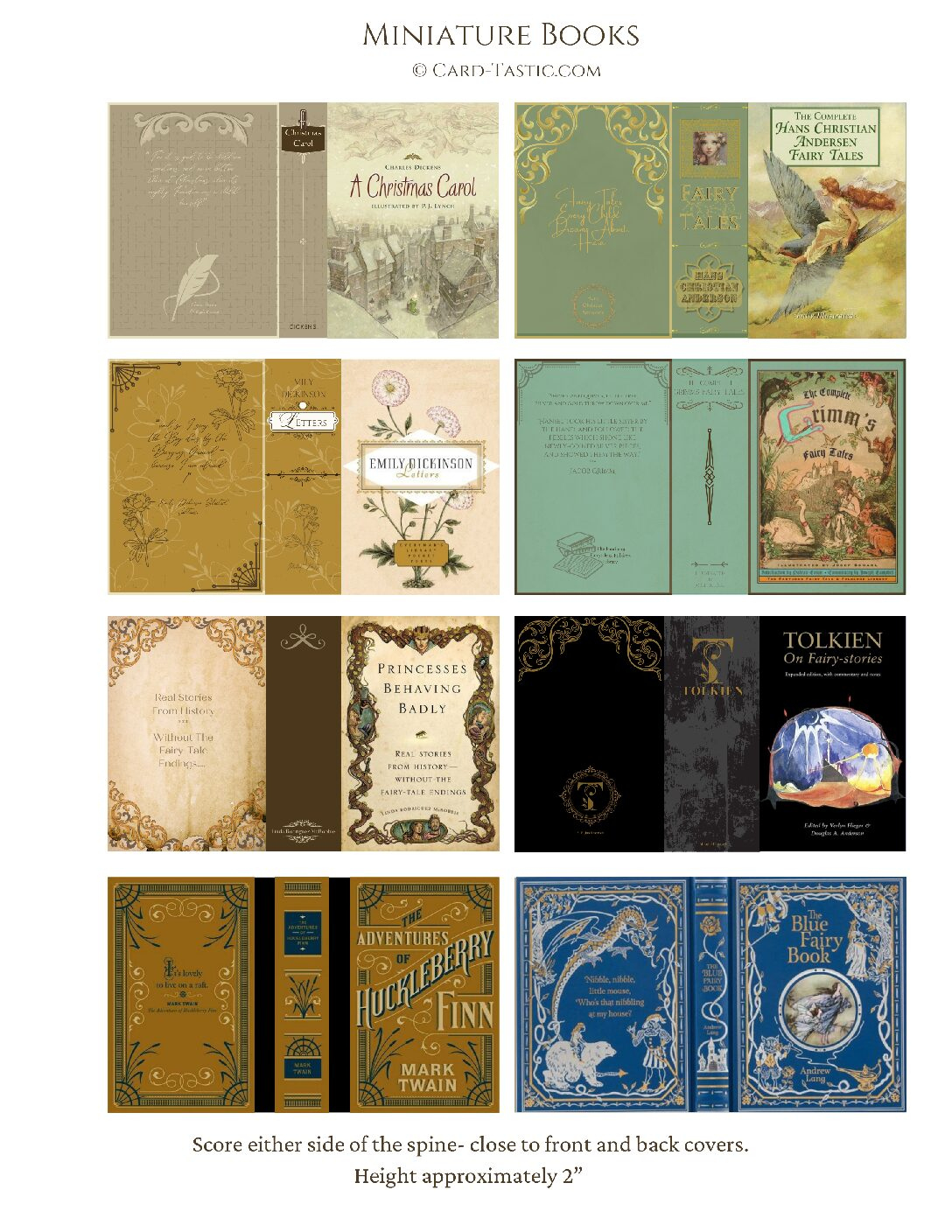 Miniature Book -📚 Printables – Card-Tastic intended for Free Printable Miniature Printable Books