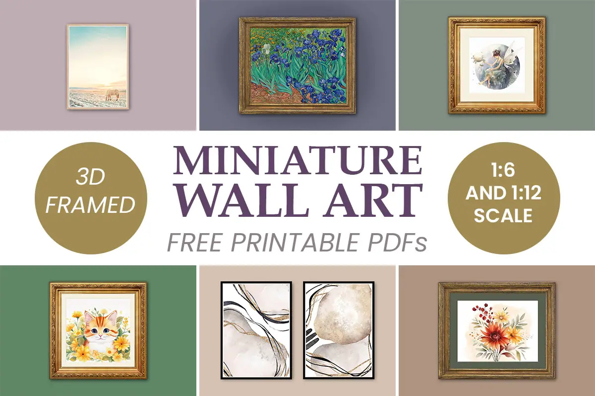 Miniature Wall Art - Free Dollhouse Printables - Suni Doll regarding Free Miniature Dollhouse Printables