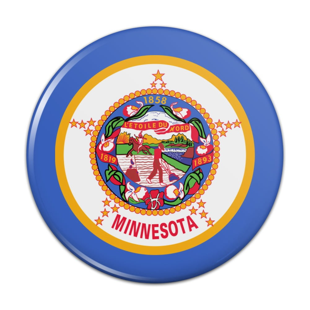 Minnesota State Flag Pinback Button Pin throughout Printable Minnesota State Flag