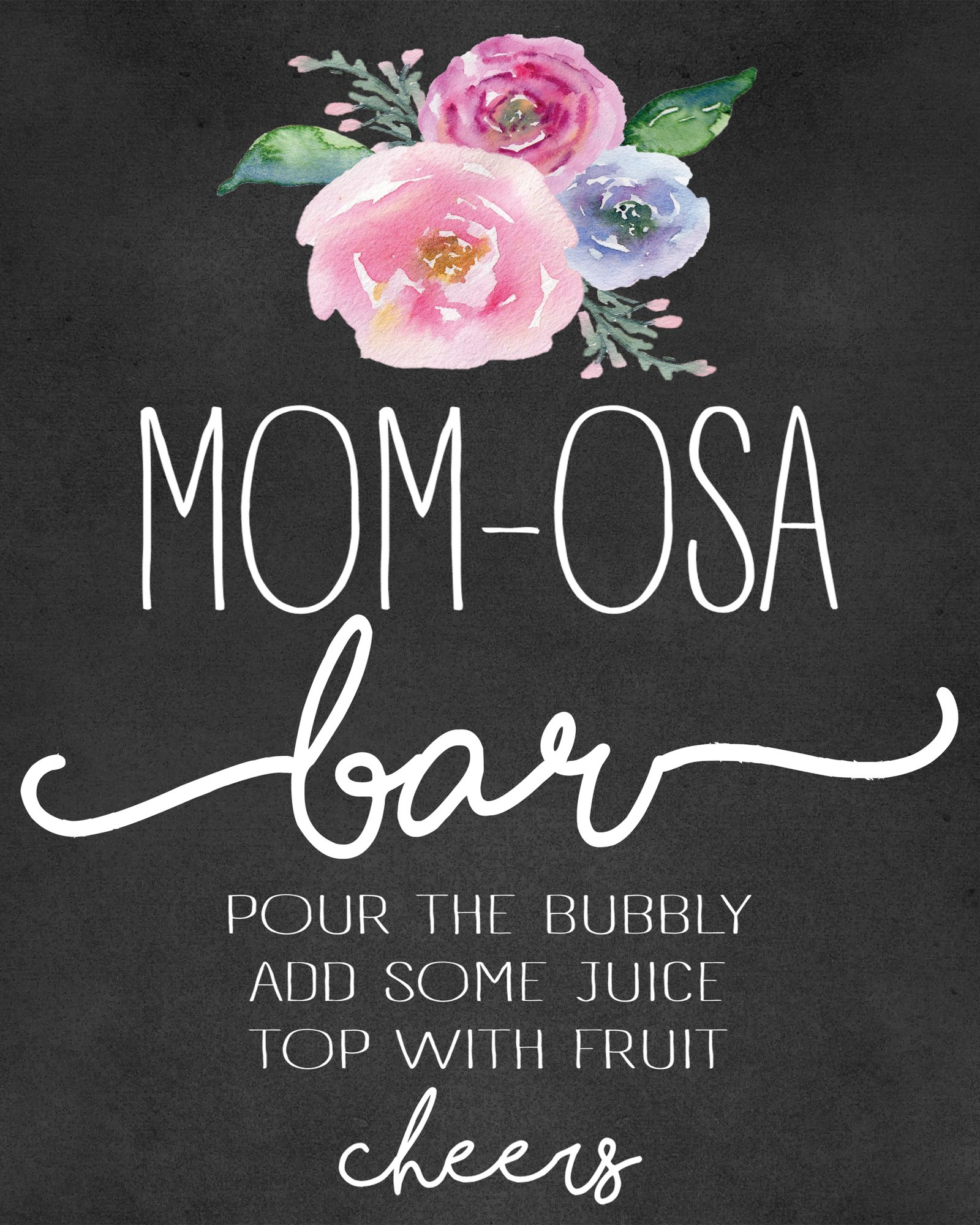 Mom-Osa Bar With Free Printables within Mom Osa Bar Sign Printable Free