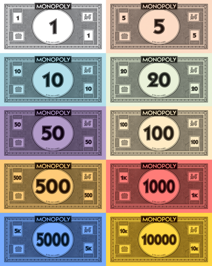 Free Printable Monopoly Money Printable
